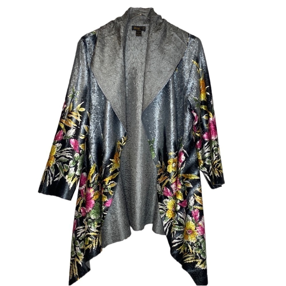 Jerry T New York Open Wrap Cardigan Duster Kimono Style